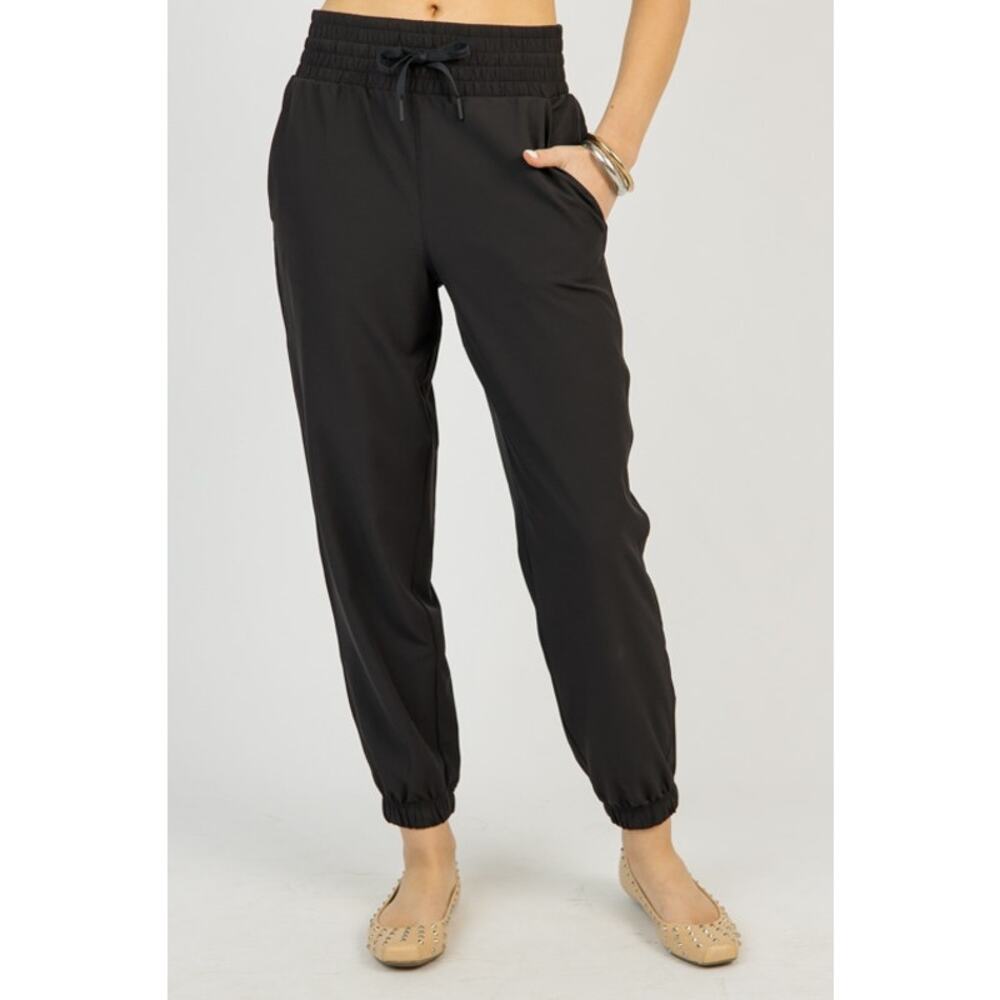 SPANX® On the Move Jogger Pant Elastic Waistband in Black Small Petite EUC